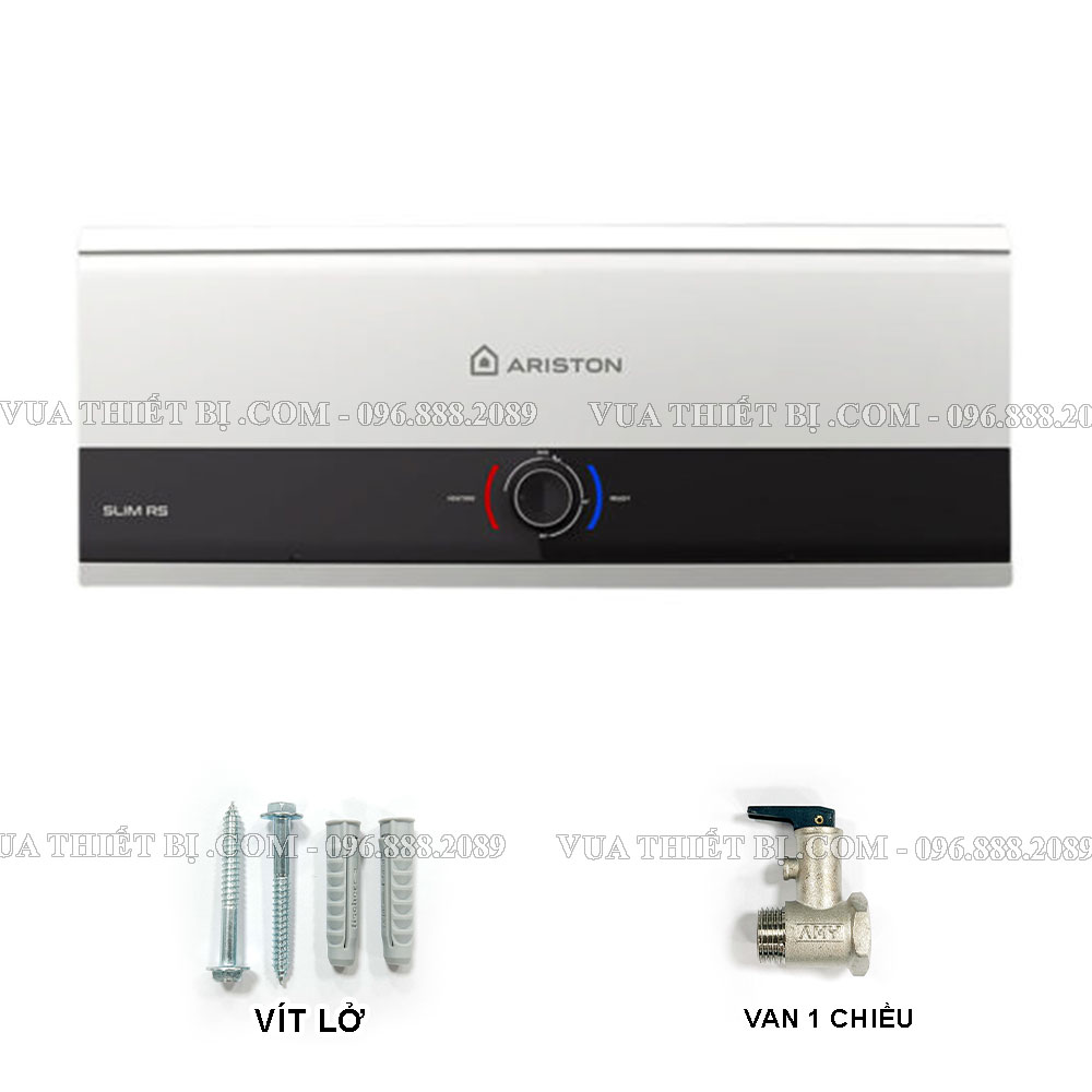 ARISTON SLIM3 RS AG+ 15/20/25/30L LÍT - Bình nóng lạnh gián tiếp ngang - Slim2 SL2 SL3 15/20/25/30 RS VN 2.5FE