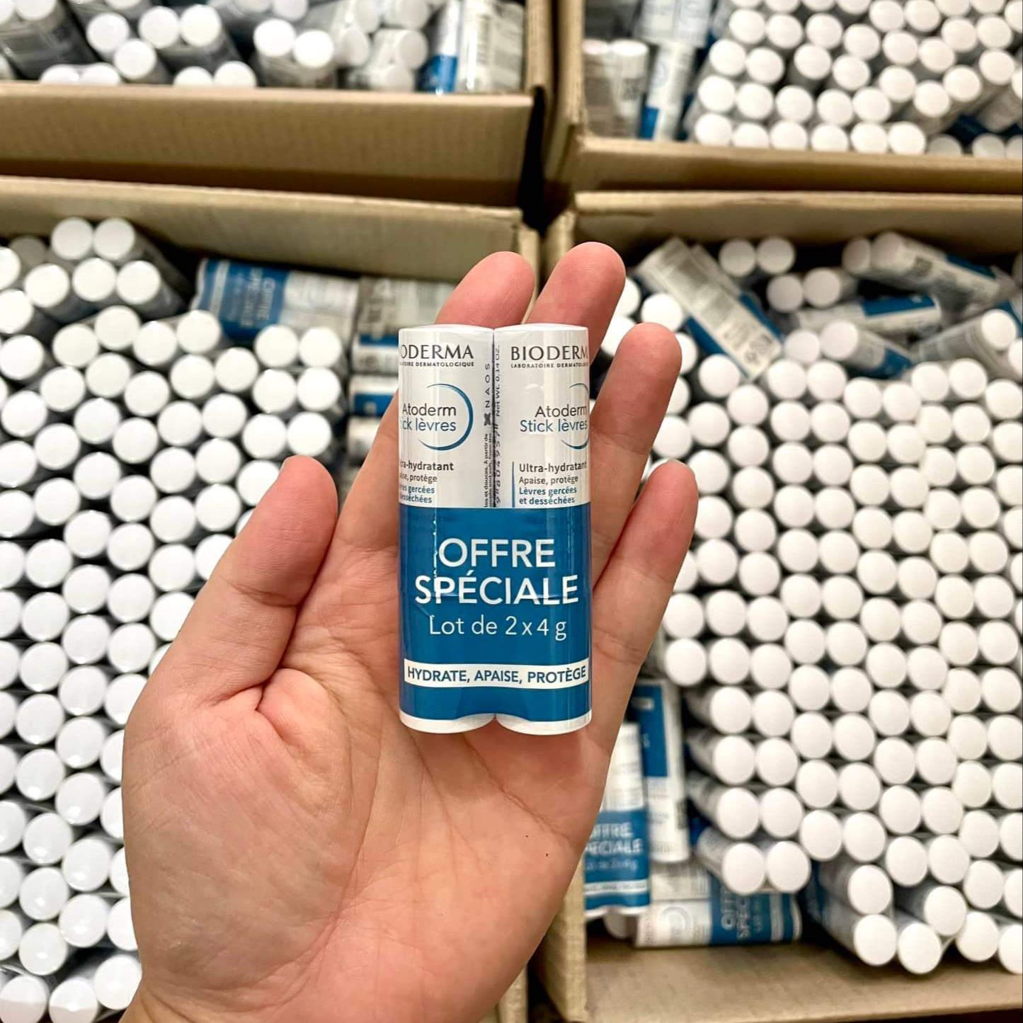 MẪU MỚI - SET 2 THỎI Son Bioderma Pháp - SON THỎI DƯỠNG MÔI