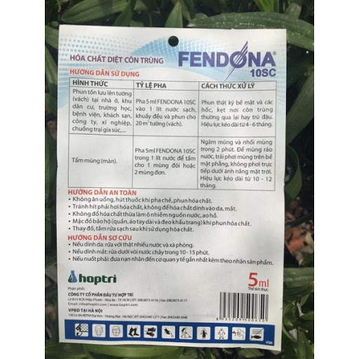COMBO 2 VĨ THUỐC DIỆT MUỖI FENDONA 5CC