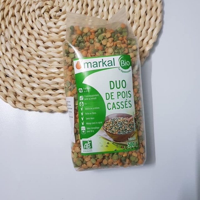 [Date 14.10.2024] Đậu Hà Lan hữu cơ Markal (xanh & vàng) 500g