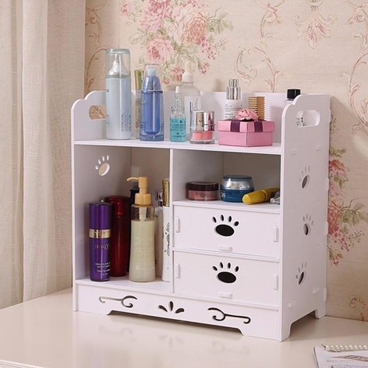 Tủ Gỗ Mini Để Bàn Retro Đựng Mỹ Phẩm Đồ Decor Kiểu Cánh Ngược Ann Hime Sp6  - Tìm Voucher