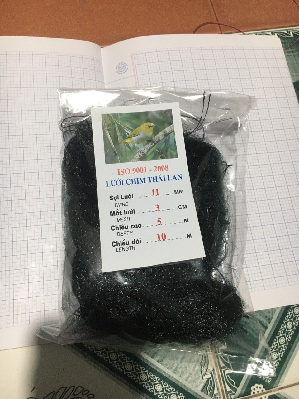 lưới bẫy chim khuyên cao 5m