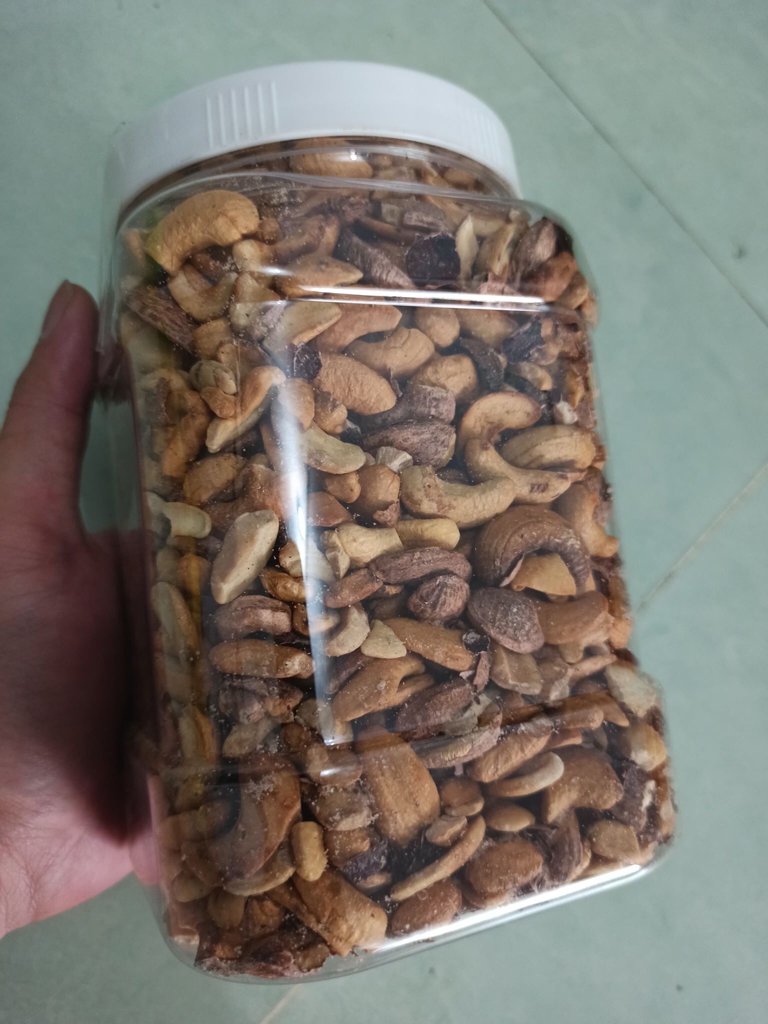 500g HẠT ĐIỀU RANG MUỐI LOẠI VỠ ( bể -  còn vỏ lụa )
