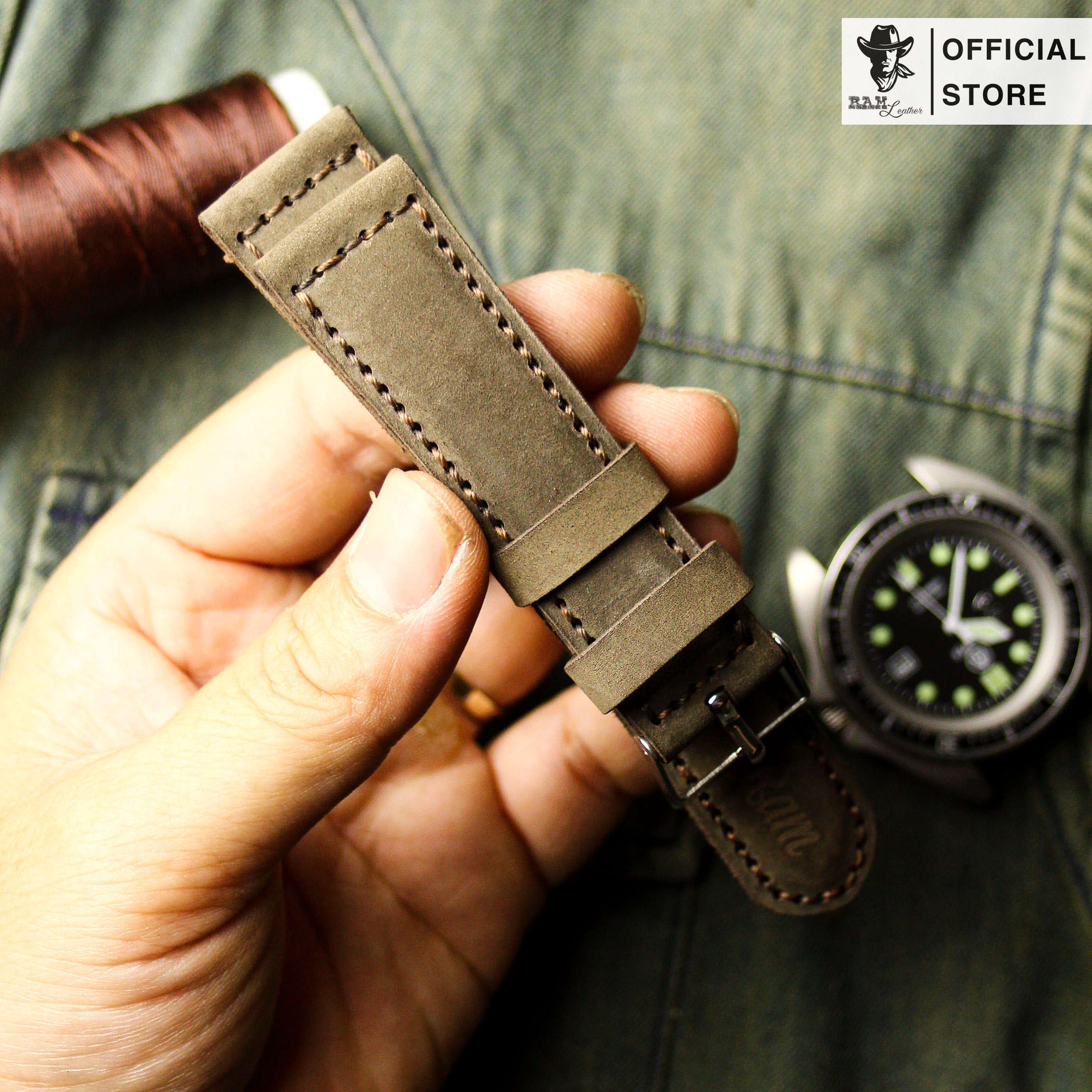 WATCH STRAPS DOUBLE COW LEATHER REAL
