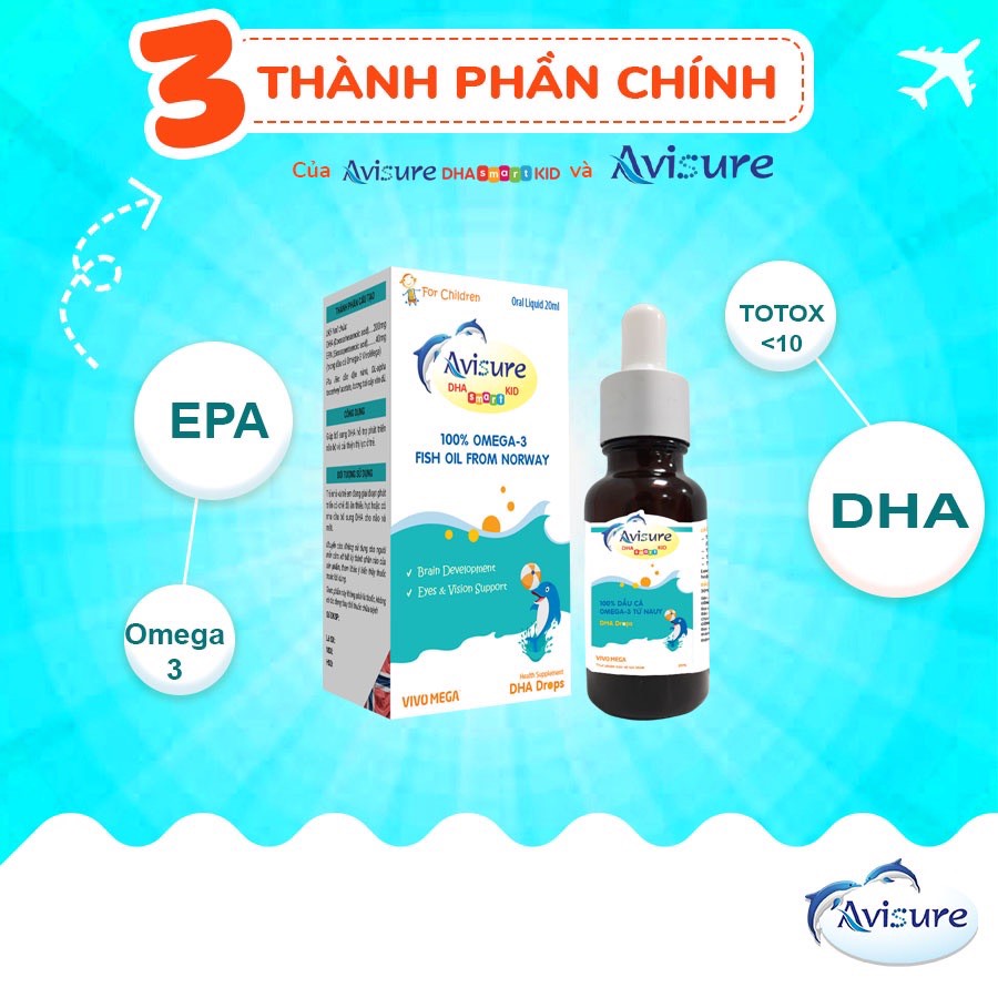 Avisure DHA smart kid cho bé dạng nhỏ giọt 20ml