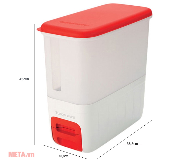 Thùng Gạo Tupperware Rice Smart Aqua 10kg (chính hãng)