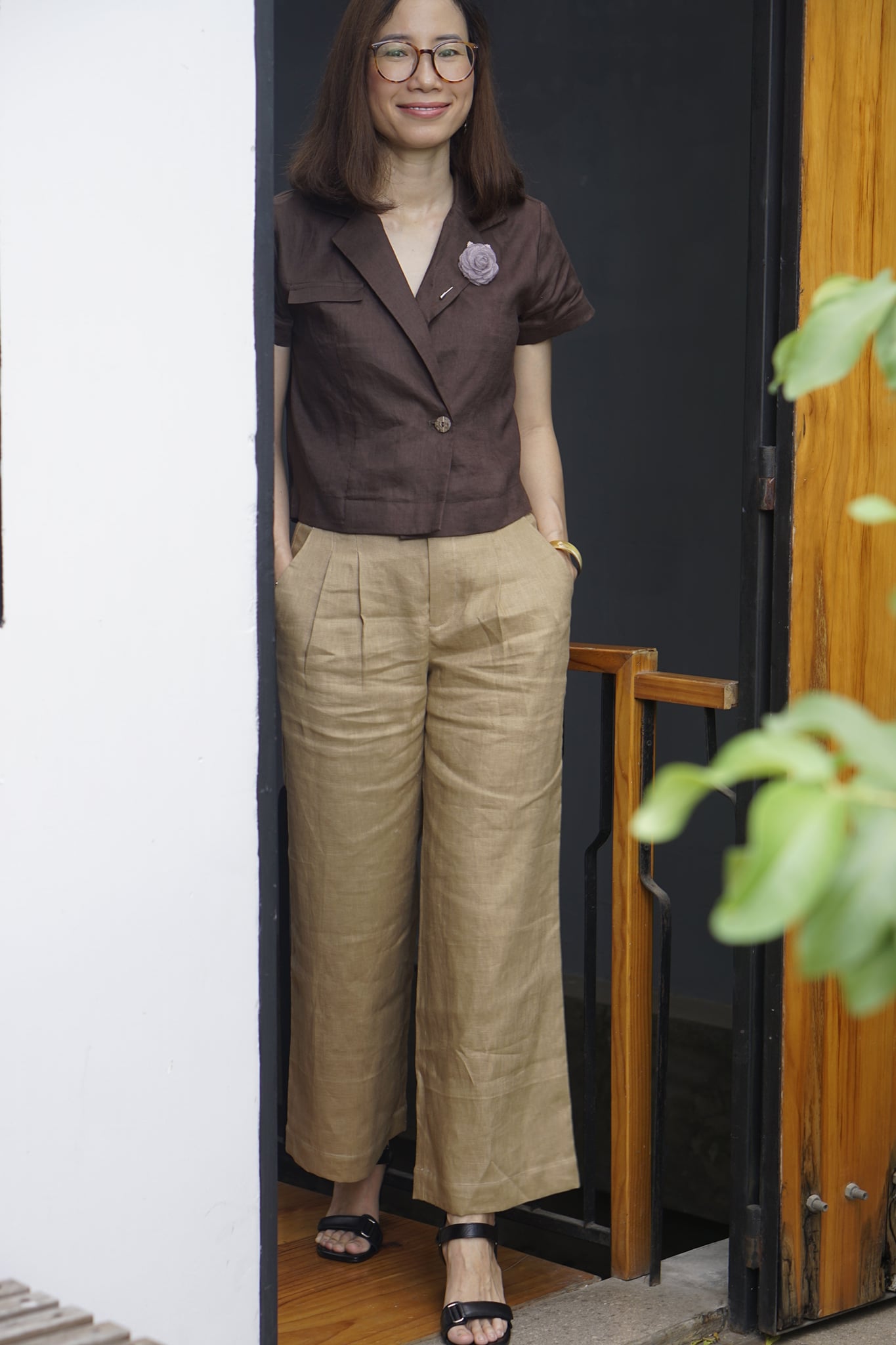 Áo linen giả vest ngắn - MARION MaxMessi