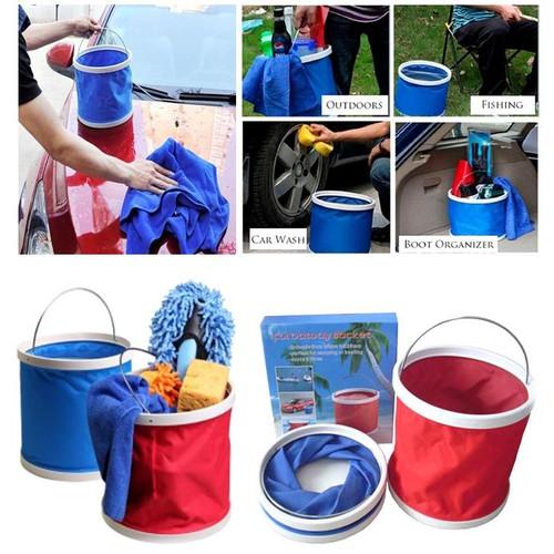 Xô câu cá siêu nhẹ gấp gọn, Thùng đựng nước bằng vải