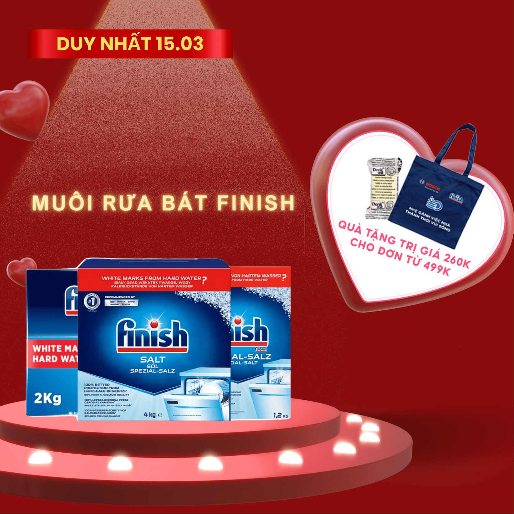 Muối rửa chén bát Finish 4,0kg