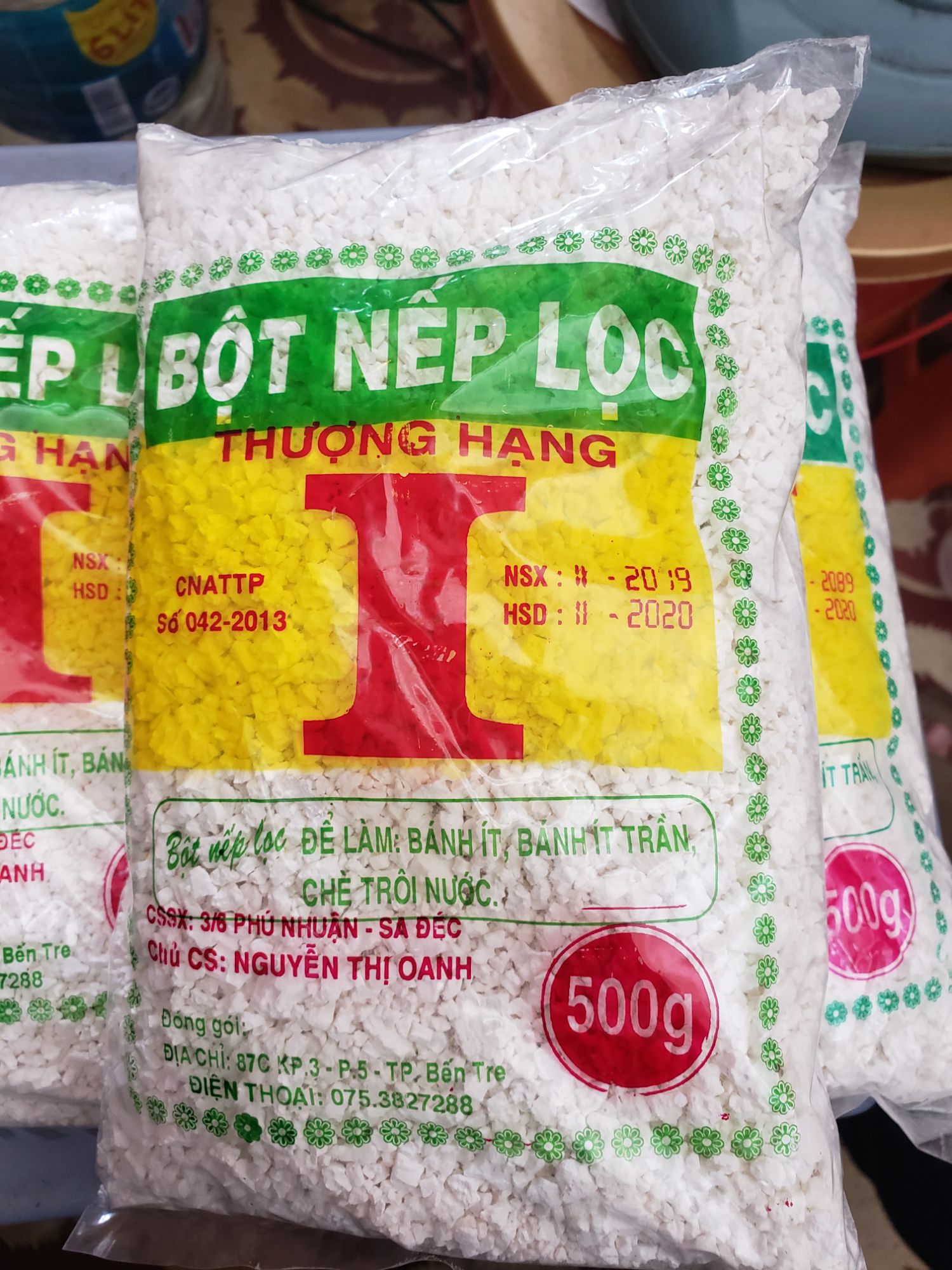 4 túi bột nếp Sadec 2kg