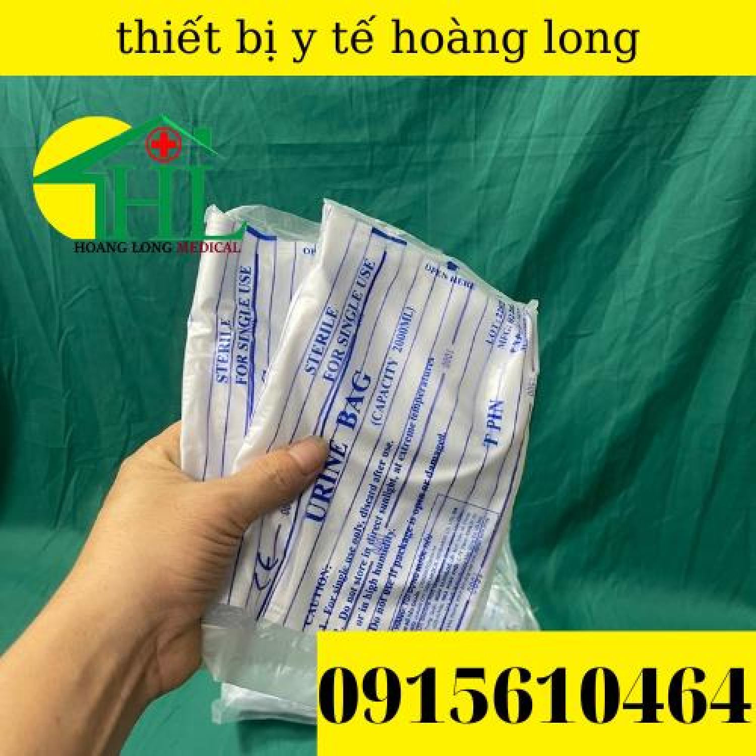 [Bán lẻ] Túi đựng nước tiểu van ngang y tế