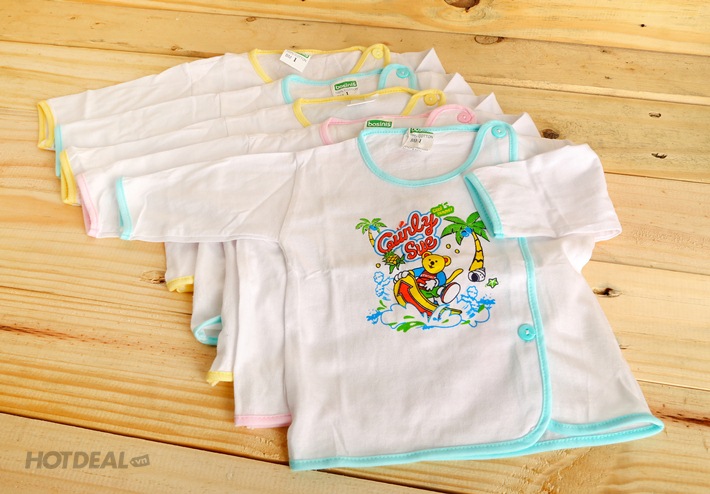Combo 10 Áo Cho Bé Từ 0 Đến 6 Tháng Tay Dài Màu Trắng  Ảnh Thật Shop Chụp Có Size Bé 2 Ký Đến 6 Ký