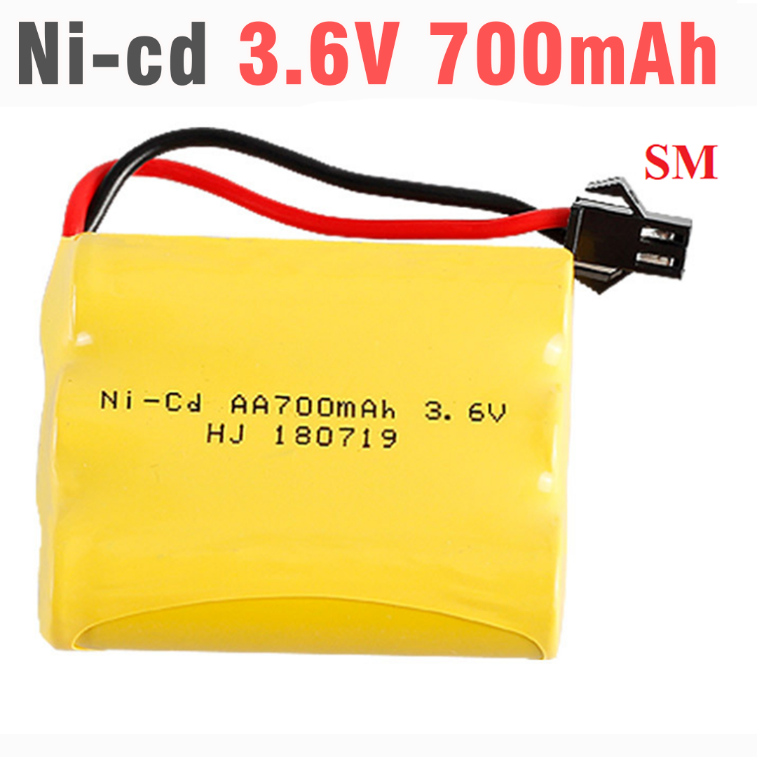 Pin sạc Ni-Cd 3.6v 700mah cổng nối SM dùng cho xe điều khiển