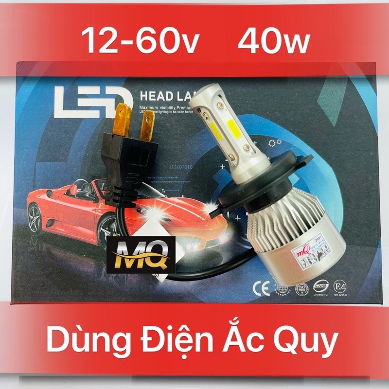 ĐÈN PHA LED C6 3 TIM LED H4 (GIÁ 1 BÓNG)
