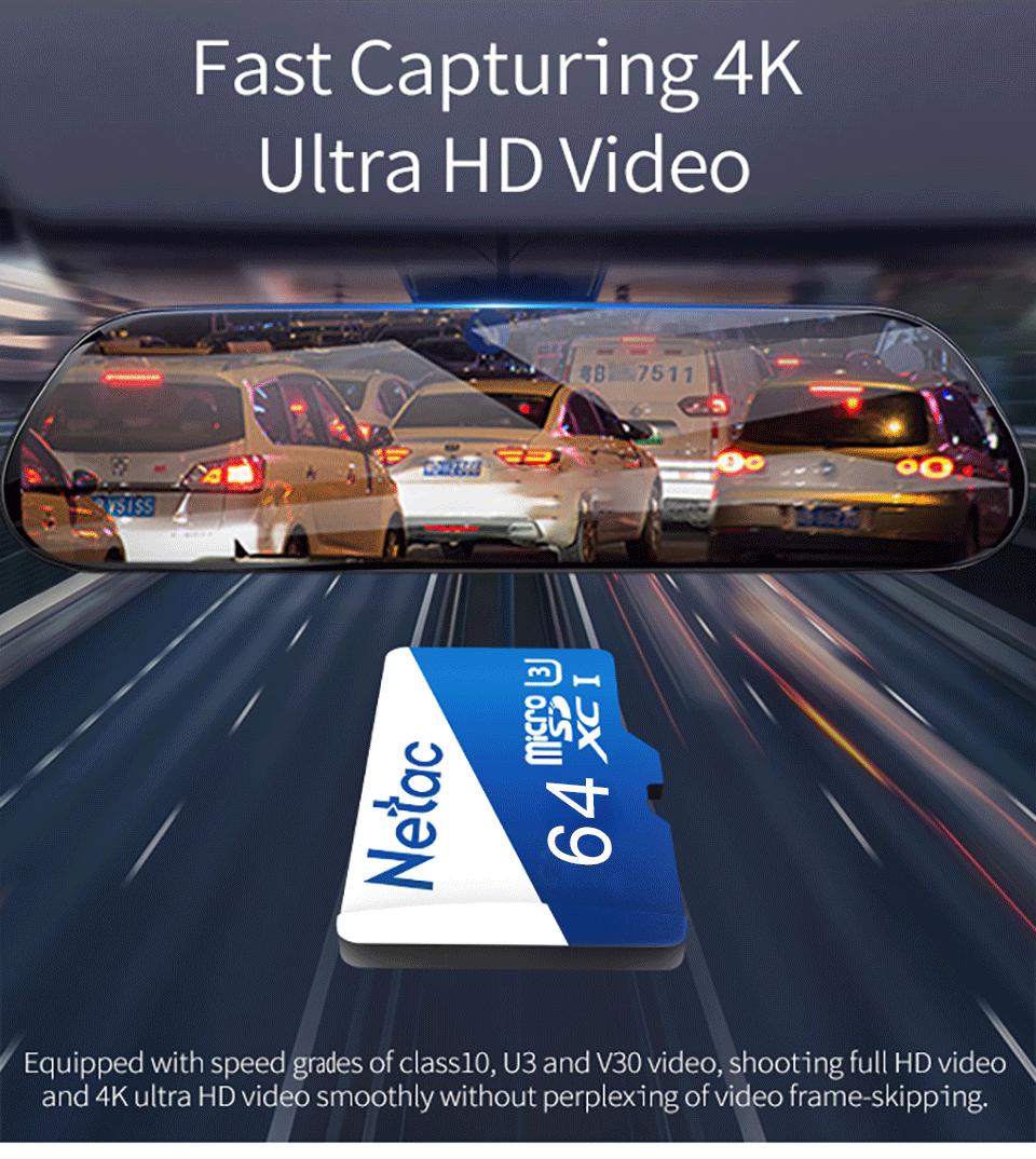 Netac 64GB U3 4K 100 MB/s microSDXC-non box (Blue White) for computer