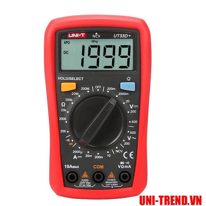 Đồng hồ vạn năng điện tử Uni-Trend UT33D+
