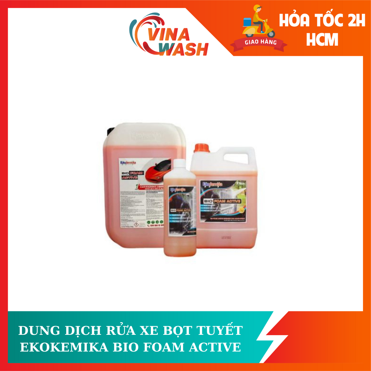 Dung dịch rửa xe bọt tuyết Ekokemika Bio Foam Active