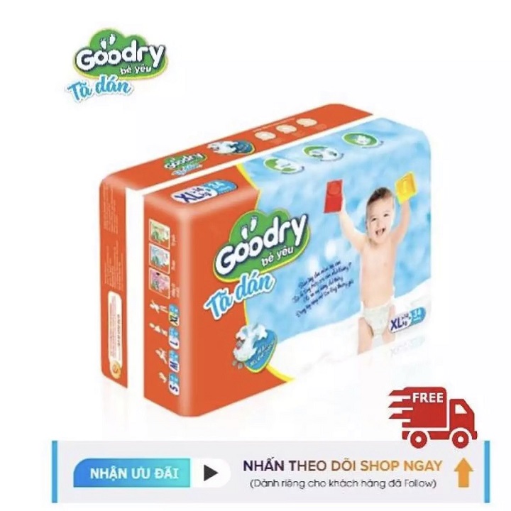 Tã dán Goodry S46/ M42/ L38/ XL34] Miếng