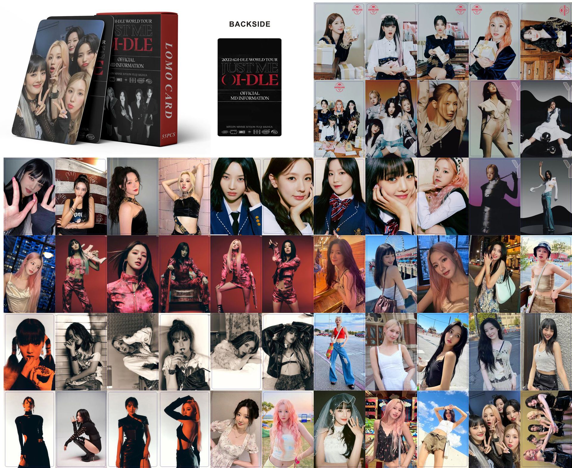 Set 55 lomo card (G)-IDLE World Tour