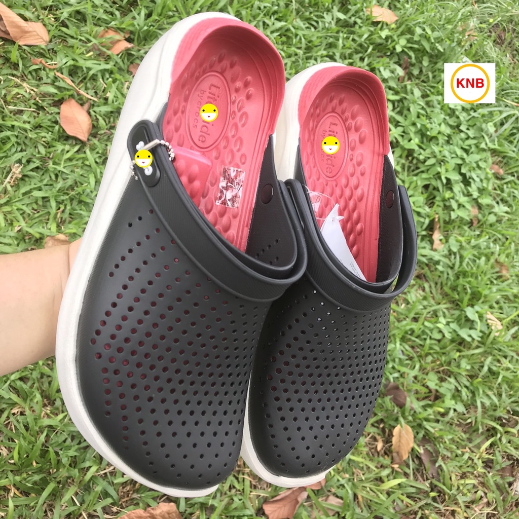 Dép sục cross literide nam nữ màu nhiều mẫu dép bít đầu đi mưa nắng thoải mái nhiều lỗ thông thoáng càng đi càng êm chân