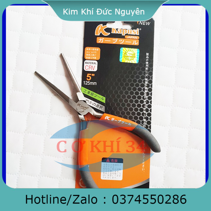 Kìm mỏ nhọn 5 inch KAPUSI JAPAN