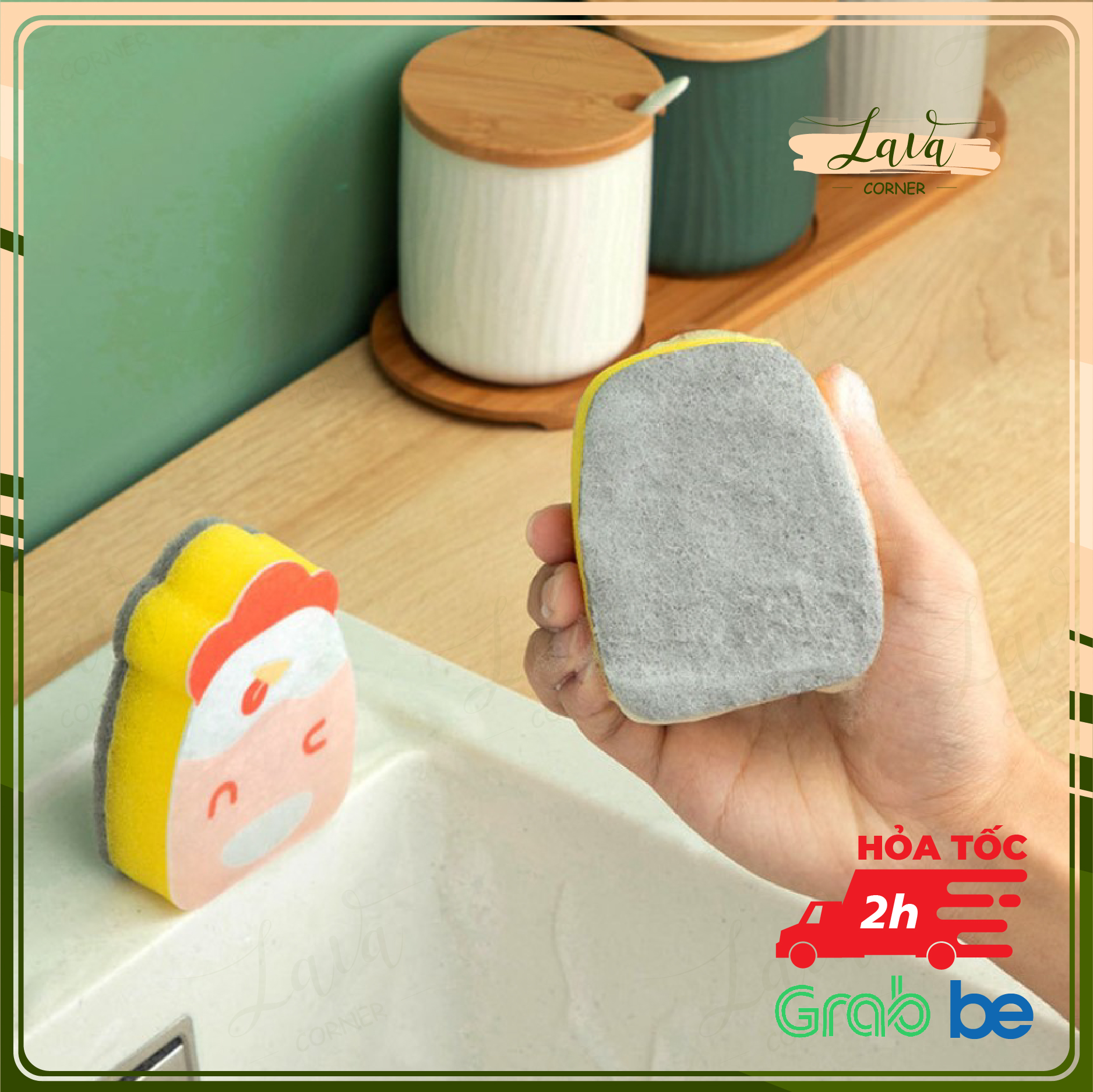 Miếng Rửa Chén Bát Bọt Biển Đa Năng Hình Thú Cao Cấp
