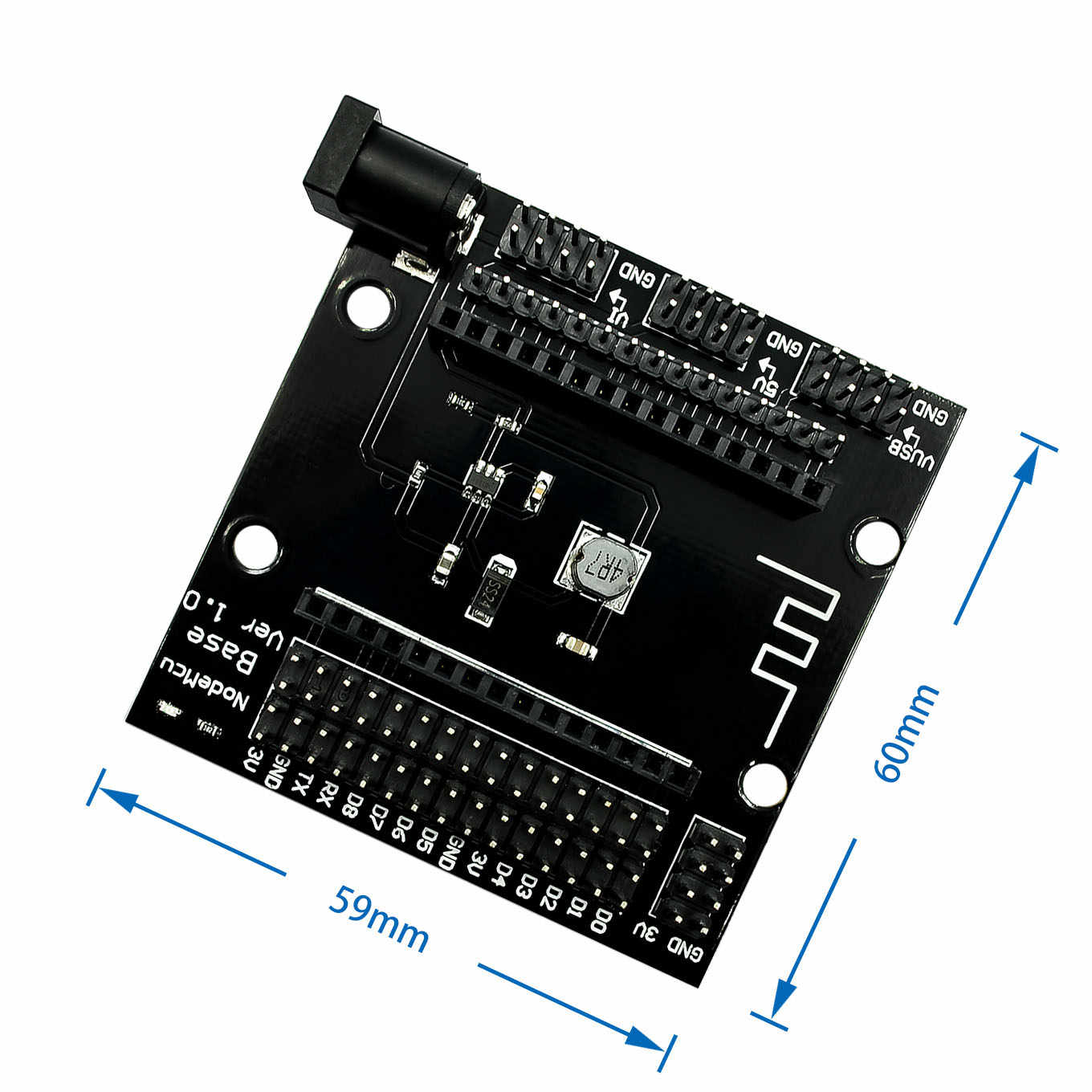 Đế Ra Chân Cho Mạch Node MCU ESP8266 CH340 (Đế nguồn)