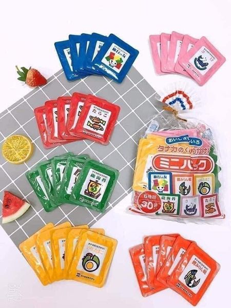 Gia vị rắc cơm Nội Địa Nhật cho bé (set 30 gói - 6 vị)