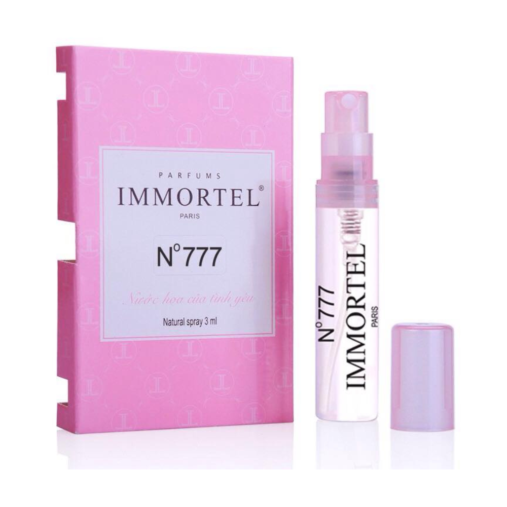 Nước hoa nữ IMMORTEL No 777 chai xịt dung tích 3ml Eau De Parfum