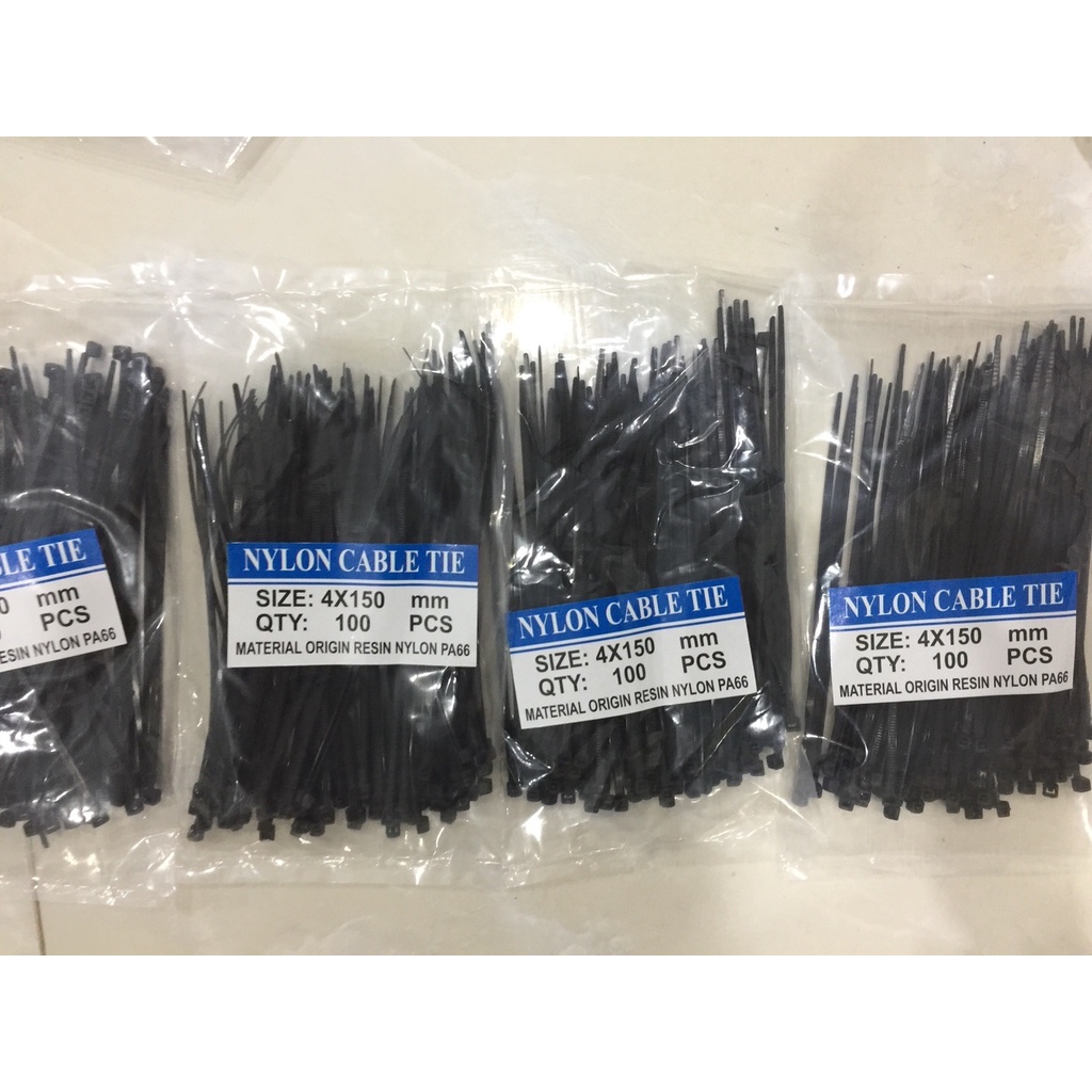 dây rút lắp ráp dây điện đồ dùng 4x 150 mm nhựa