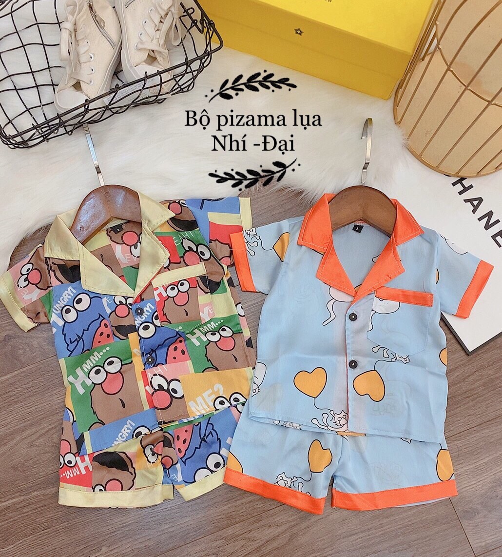 Bộ Pijama lụa cho bé gái