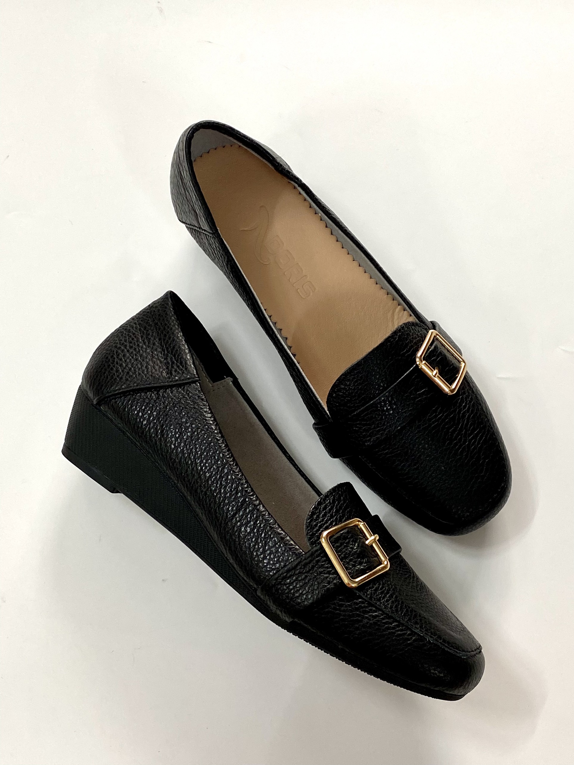 Giày búp bê đế xuồng da thật 3cm mũi vuông DORIS DR307