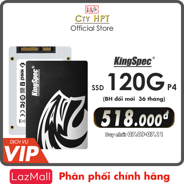 Bảng giá SSD 120GB KingSpec / SATA 2.5 - MỚI [ Chính Hãng ] Phong Vũ