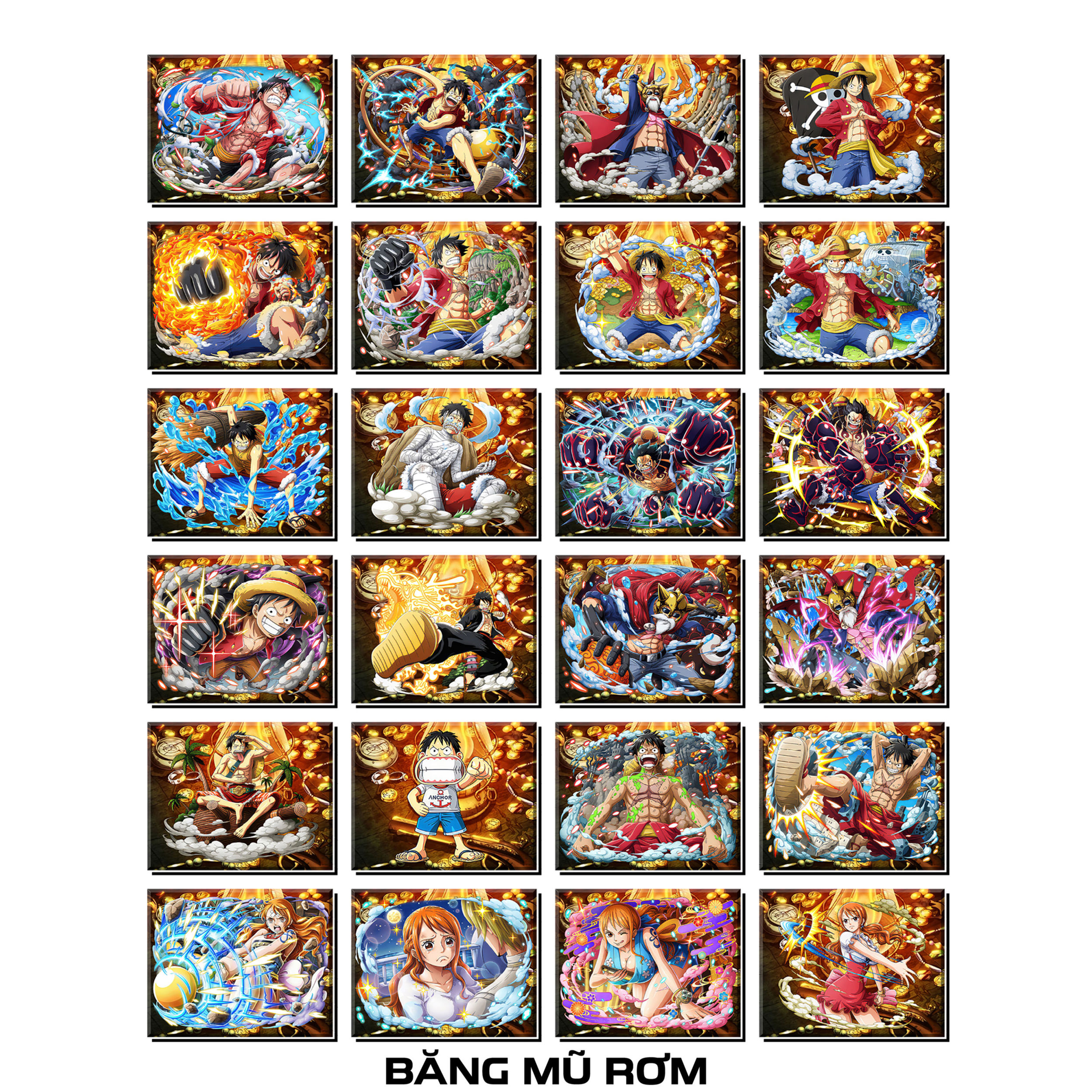 [Độc Quyền Phản Quang 7 Màu] - Phần 22 - Thẻ Bài One Piece - Băng Mũ Rơm