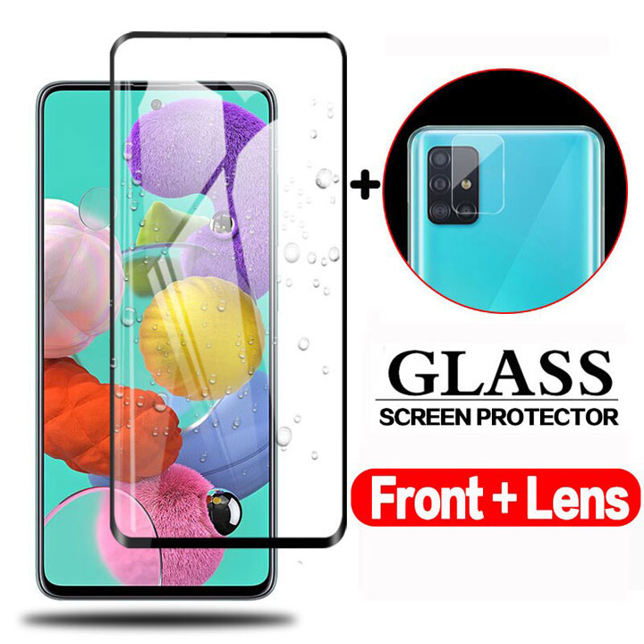 Tấm dán kính cường lực Samsung Galaxy Note 10 Lite, Galaxy A81 5D FULL màn hình - Tặng kèm dán chống xước Camera sau