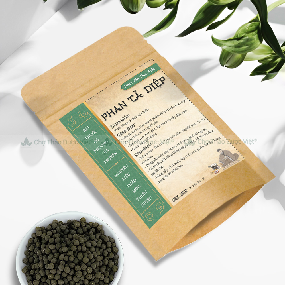 Phan tả diệp nguyên chất 100g, hỗ trợ giám táo bón, nhuận tràng, thải độc ruột, giảm cân, hoàn tán