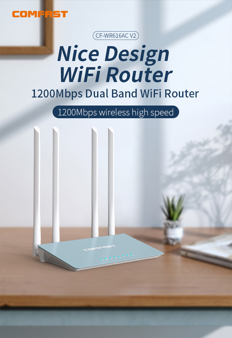 Bộ phát wifi chuẩn AC user 40+ Comfast CF-WR616N V2