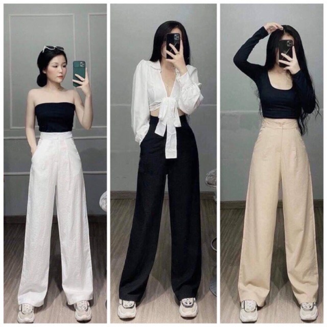 Quần suông đũi dáng dài 100cm khóa thật-vải đũi siêu mát.