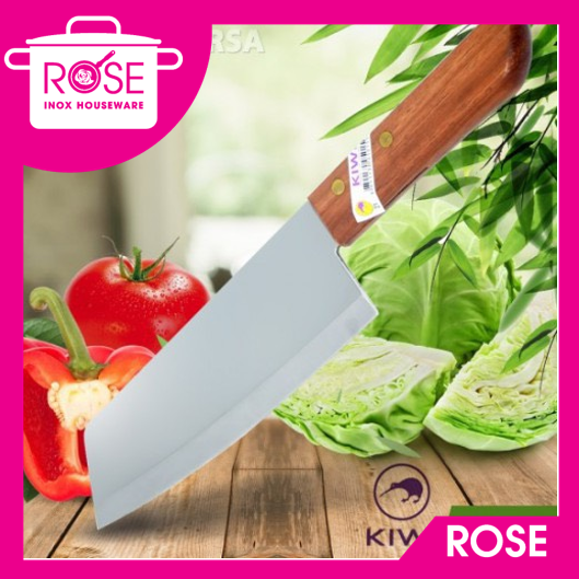 Dao thái cán gỗ làm bếp chính hãng kiwi - dao kiwi 21 dài 32cm