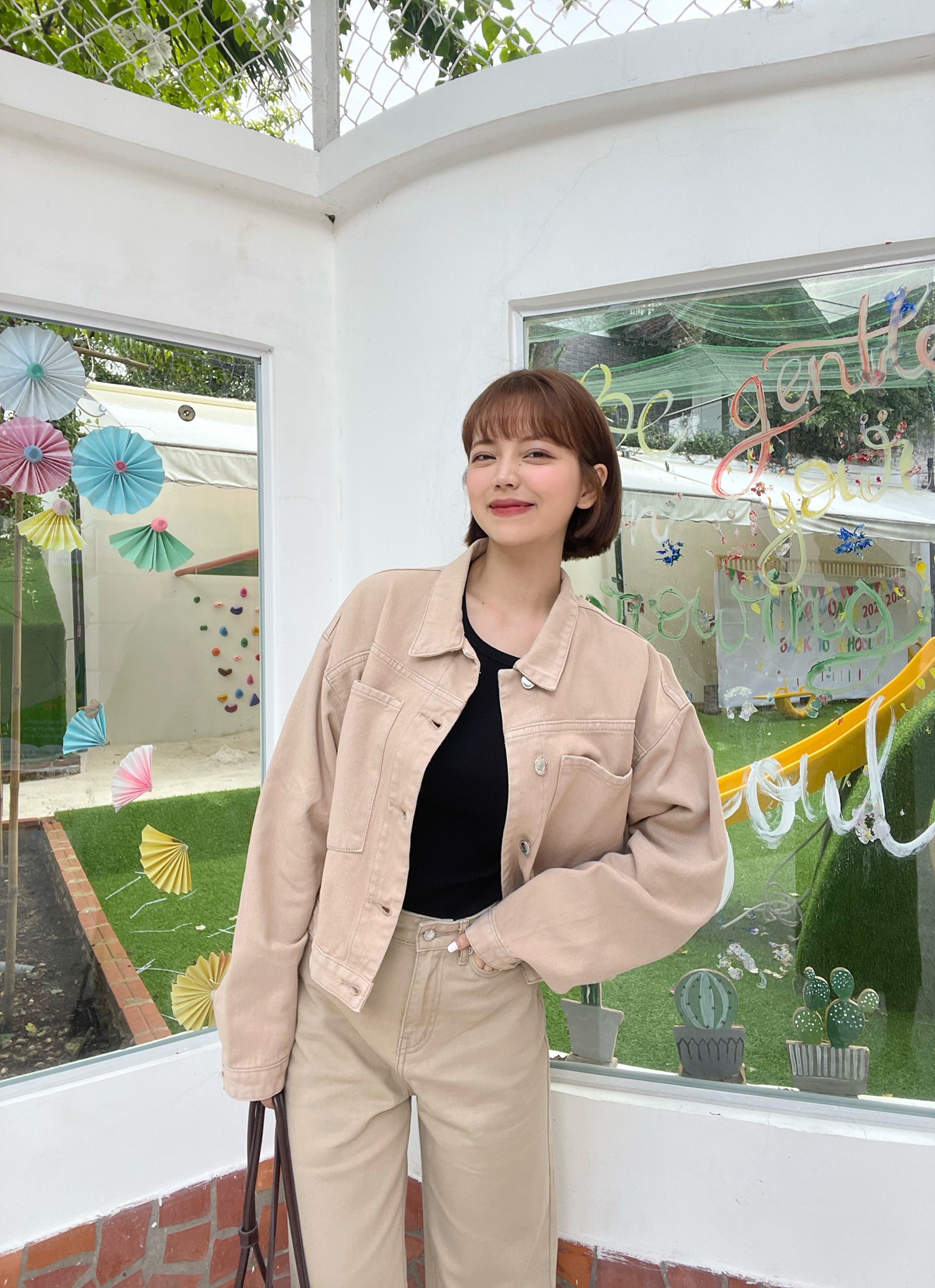 Áo khoác tay dài croptop CROPPED JACKET
