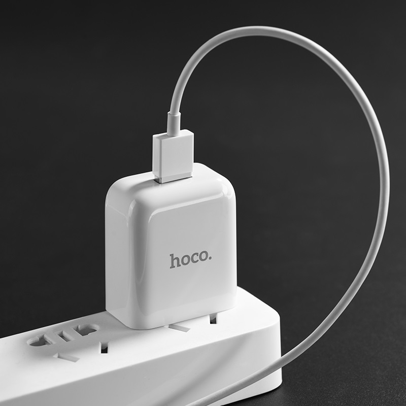 Bộ Cốc sạc và Cáp sạc Hoco C49 cổng Lightning / TypeC / Micro-USB tùy chọn Output max 2A (Trắng) - Hãng phân phối chính thức - Nhất Tín Computer
