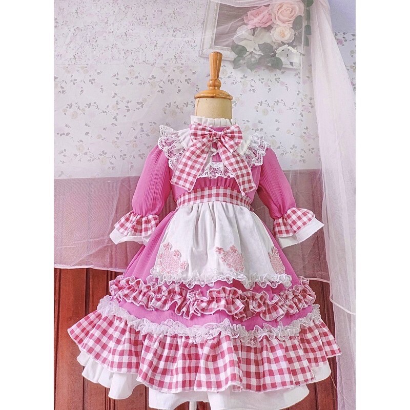Đầm PhồNg Lolita Sweet Hồng Tím Mộng Mơ Cho Bé GáI