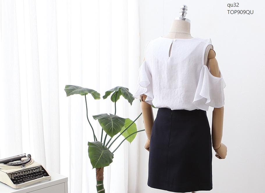 TOP909QU ÁO KIỂU NỮ KHOÉT VAI