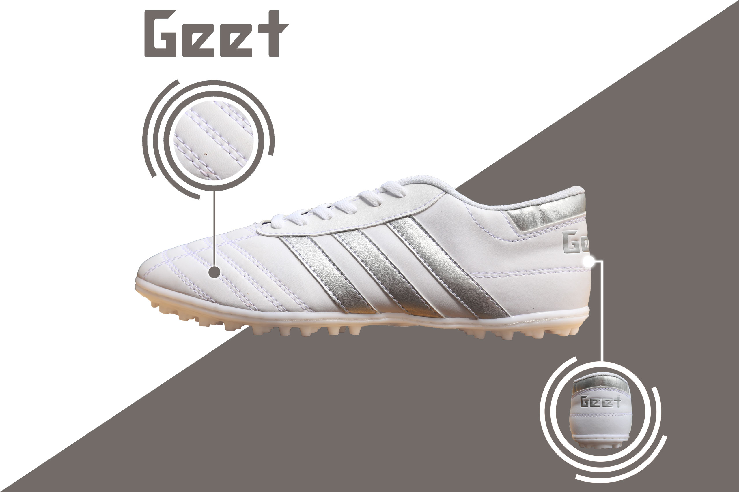 [Chính Hãng ☑️] Giày bóng đá 3 Sọc Geet size 36 đến 43