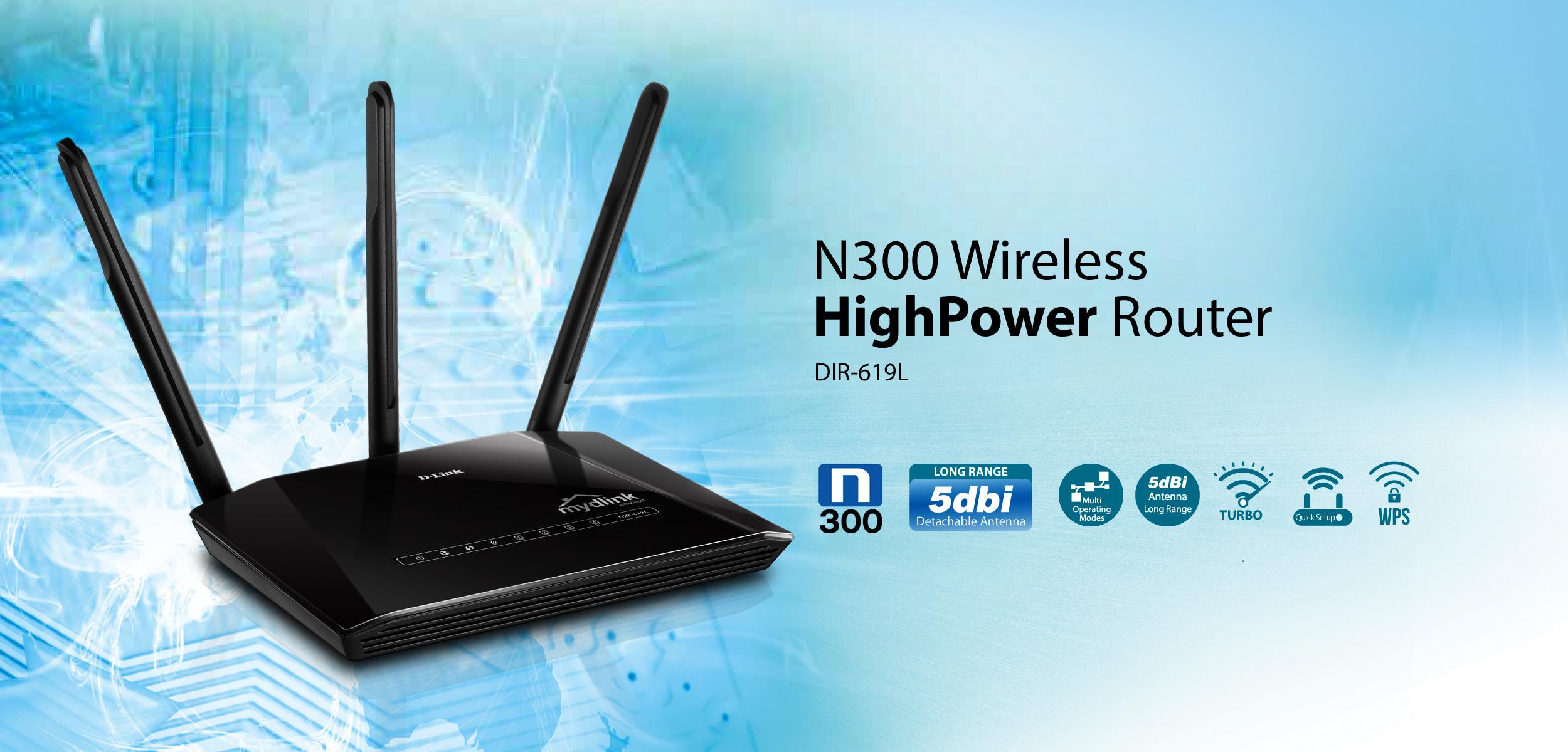 Bộ phát sóng Wifi DLink DIR 619L công suất cao tốc độ 300Mbps