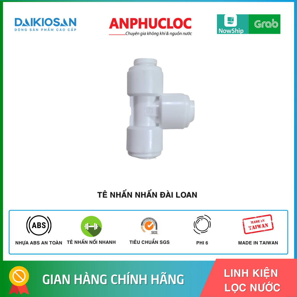 Tê chia nước phi 6 loại nhấn nối nhanh