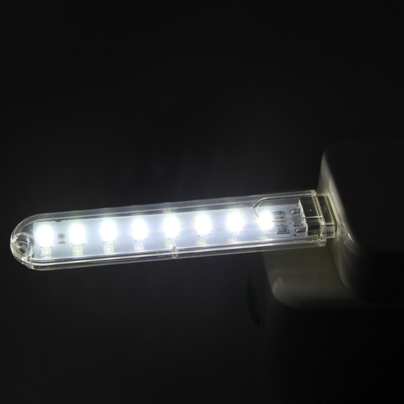 ĐÈN USB TRONG SUỐT 8 LED SIÊU SÁNG