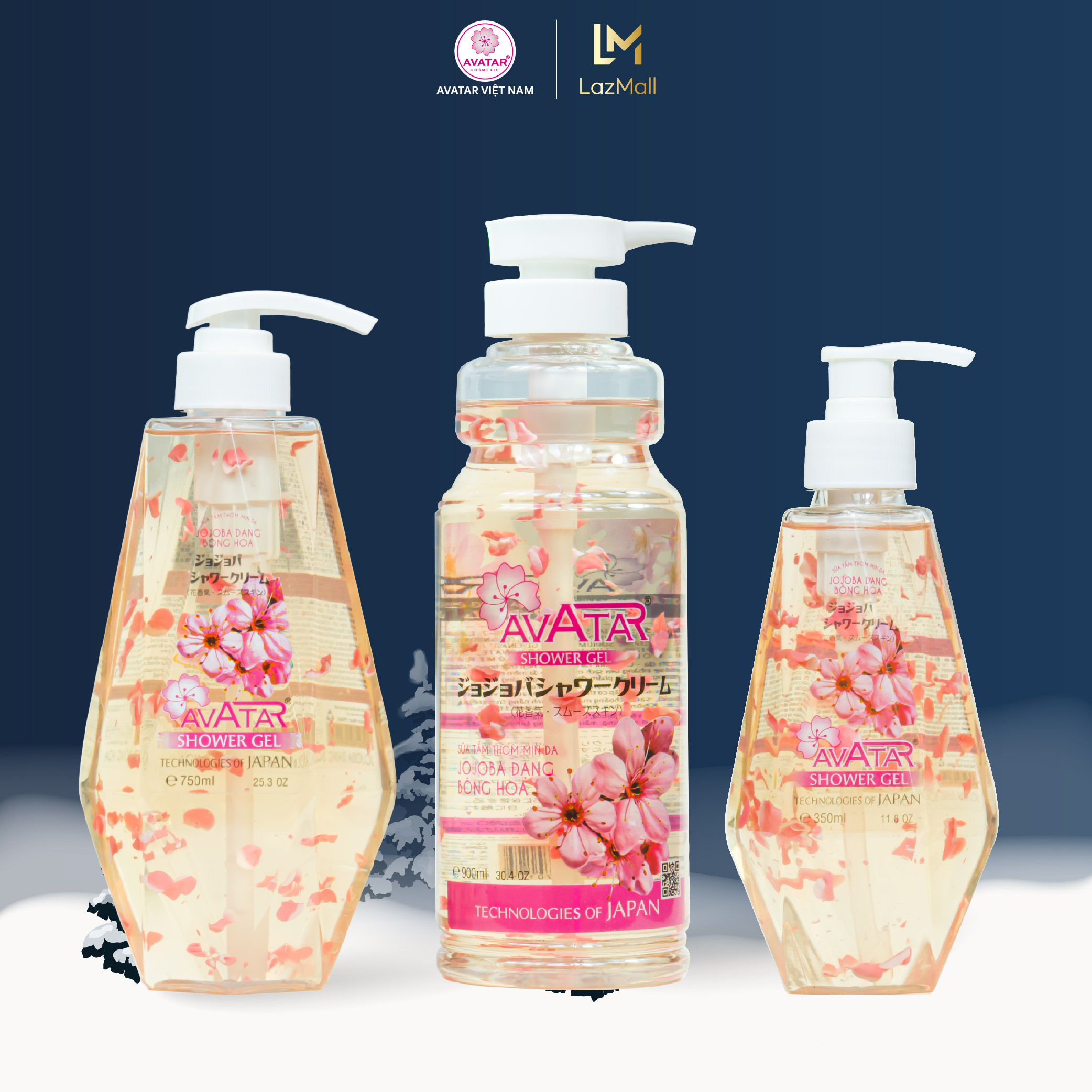 Giảm giá Sữa tắm thơm mịn da jojoba bông hoa avatar shower gel 750ml   BeeCost
