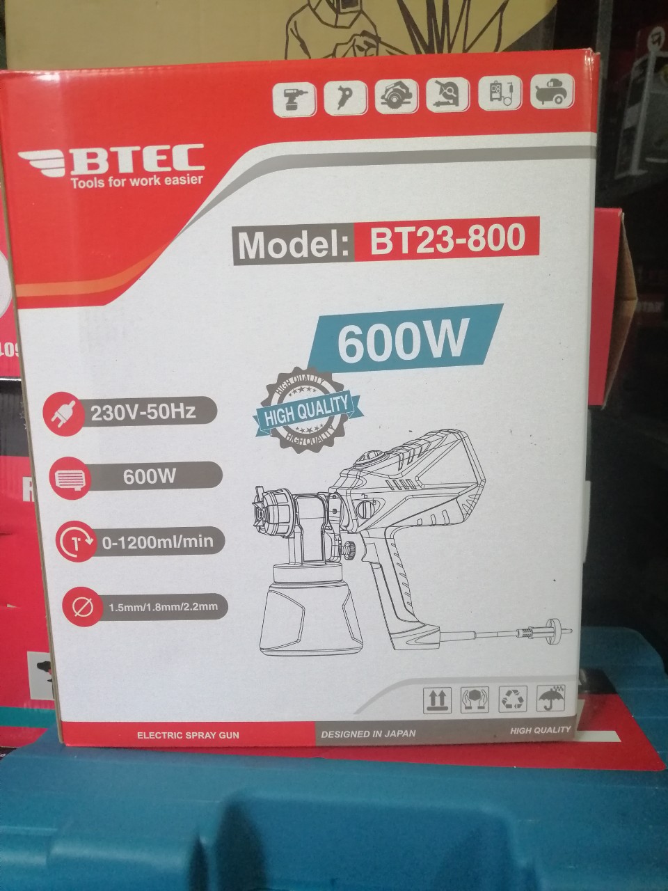 [HCM]Máy phun sơn dùng điện BTEC BT23-800