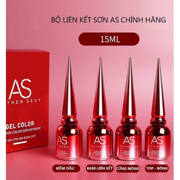 Gel Cứng Móng AS Chai Đỏ 15ml